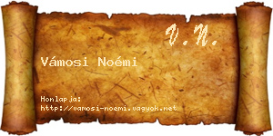 Vámosi Noémi névjegykártya
